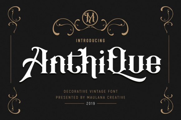 Anthique: A Victorian Display Font for Bold Campaign Visuals