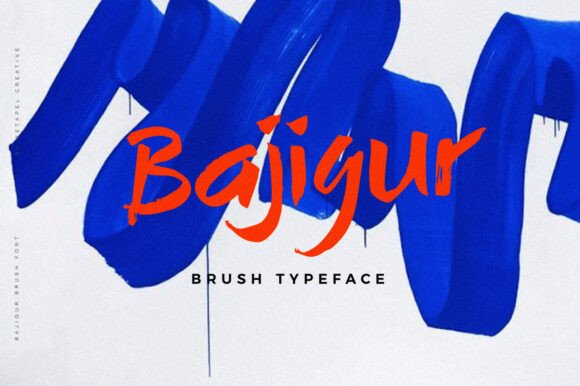 Bajigur: A Brush Display Font for Business Branding