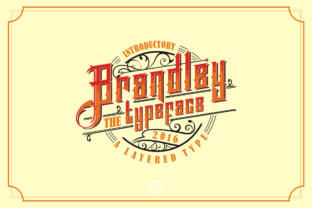 Brandley: A Nostalgic Layered Display Font for Playful Branding