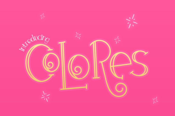 Colores: A Romantic Display Font for Makers