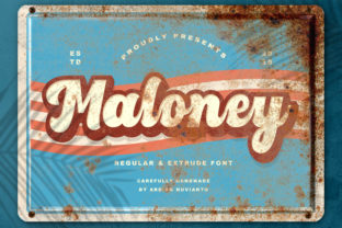 Maloney: A Retro Display Font for Campaign Creatives