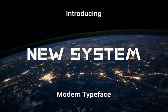 New System: A Modern Display Font for Bold Marketing Visuals