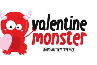 Valentine Monster: A Romantic Handwritten Display Font